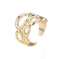 Ring Finger mosiądz, Platerowane w kolorze złota, Regulowane & różne style do wyboru & dla kobiety, sprzedane przez PC
