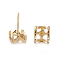 Brass Stud Earring, gold color plated, fashion jewelry & different size for choice & for woman, Sold By Pair