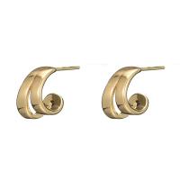 Brass Stud Earring, gold color plated, different styles for choice & for woman, Sold By Pair