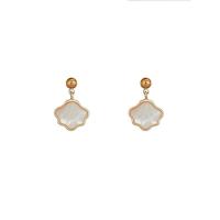 Brass Jewelry Set pendant & earring with Shell gold color plated for woman Sold By PC