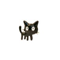 Enamel Brooch Brass Cat gold color plated Hand-Painted Enamel Glaze & for woman nickel lead & cadmium free Sold By Lot