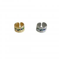 Brass Cuff Finger Ring, plated, Adjustable & for woman & enamel, more colors for choice, Sold By PC