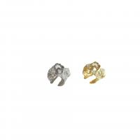 metal Anillo de dedo Cuff, chapado, Ajustable & para mujer & con diamantes de imitación & hueco, más colores para la opción, Vendido por UD