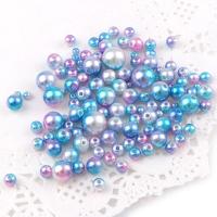 Plastic Beads, Plastic Pearl, Round, stoving varnish, DIY, more colors for choice, 4-12mm, Sold By Bag