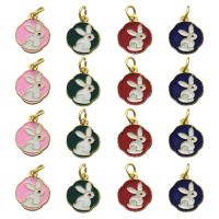 Zinc Alloy Enamel Pendants gold color plated DIY nickel lead & cadmium free Sold By PC