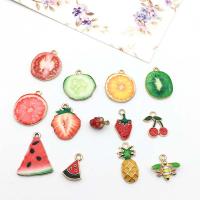 Tibetan Style Fruit Shape Pendants, gold color plated, DIY & different styles for choice & enamel, nickel, lead & cadmium free, Sold By PC