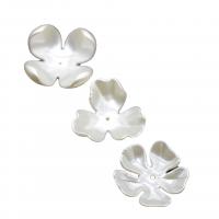 ABS-Kunststoff-Perlen Haar Accessories DIY Zubehöre, Blume, verschiedene Stile für Wahl, weiß, 100PCs/Tasche, verkauft von Tasche