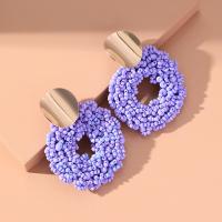 Zinc Alloy Drop Earrings with Seedbead fashion jewelry & for woman nickel lead & cadmium free Sold By Pair