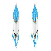 Fashion Fringe Earrings, Seedbead, handmade, fashion jewelry & for woman, more colors for choice, nickel, lead & cadmium free, 145x23mm, Sold By Pair