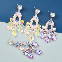 Akryl šperky náušnice, Zinek, s Akryl, módní šperky & pro ženy, více barev na výběr, 75x32mm, Prodáno By Pair