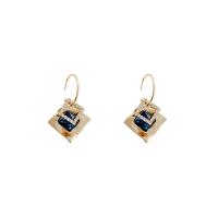 Tibetan Style Drop Earrings, high quality plated, fashion jewelry & for woman & with rhinestone, golden, 20x20mm, Sold By Pair