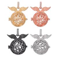 Floating Charms Pendant, Brass, plated, micro pave cubic zirconia & for woman, more colors for choice, nickel, lead & cadmium free, 20-30mm, Sold By PC