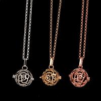 Floating Locket Necklace, Brass, Round, plated, for woman & hollow, more colors for choice, nickel, lead & cadmium free, 20-30mm, Length:Approx 38 cm, Sold By PC