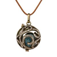 Floating Locket Necklace, Brass, antique bronze color plated, different styles for choice & for woman & with rhinestone & hollow, more colors for choice, nickel, lead & cadmium free, 20-30mm, Length:Approx 38 cm, Sold By PC
