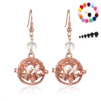 Brass Drop Earring with Crystal plated for woman & hollow nickel lead & cadmium free 20-30mm Sold By Pair