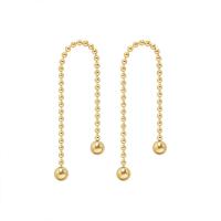 Titan Stahl Ohrring, Titanstahl, für Frau, goldfarben, 4mm, verkauft von Paar