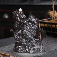 Backflow Incense Burner, Porcelain, handmade, for home and office & durable & multifunctional, 130x90x160mm, Sold By PC
