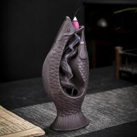 Backflow Incense Burner, Porcelain, handmade, for home and office & durable, 100x60x200mm, Sold By PC