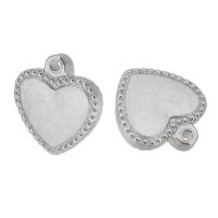 Stainless Steel Heart Pendants, 201 Stainless Steel, fashion jewelry & Unisex, original color, 14x13.50x3mm, Hole:Approx 1mm, Sold By PC