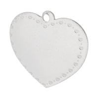 Coração de aço inoxidável pingentes, 201 Inox, joias de moda & para mulher, cor original, 27x25x0.80mm, Buraco:Aprox 2mm, vendido por PC