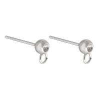 Stainless Steel Earring Stud Component, 304 Stainless Steel, fashion jewelry & DIY, original color, 4*7mm,0.8mm, Sold By PC