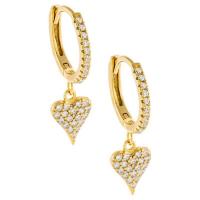 Cubic Zirconia Micro Pave Brass Earring, earring & necklace, gold color plated, different styles for choice & micro pave cubic zirconia & for woman, Length:Approx 17.7 Inch, Sold By Pair