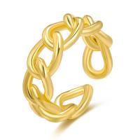 Кольца из латуни, Латунь, плакирован золотом, Регулируемый & Женский & отверстие, 25mm, продается PC