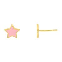 Brass Stud Earring gold color plated & for woman & enamel Sold By Pair