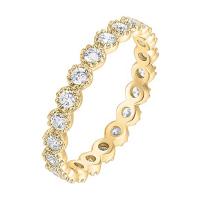 Cubic Zirconia Micro Pave Brass Ring gold color plated & micro pave cubic zirconia & for woman gold Sold By PC