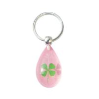 Resin Key Clasp, Teardrop, epoxy gel, Unisex, more colors for choice, 39x25x15mm, Sold By PC