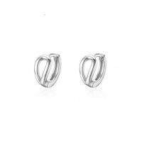 925 Sterling Silver Huggie Hoop Earring, plated, for woman, more colors for choice, 11x5mm, Sold By Pair