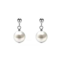 925 Sterling Silver Drop &  Dangle Earrings with Plastic Pearl plated for woman Sold By Pair