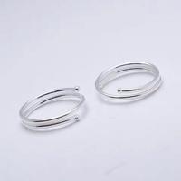 925 Sterling Silver Huggie Hoop Earring, Donut, different styles for choice & for woman, silver color, Sold By Pair