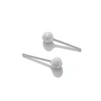 925 Sterling Silver Stud Earrings, different size for choice & for woman, silver color, Sold By Pair