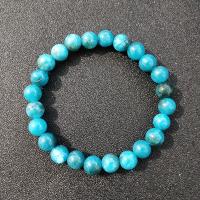 Gemstone Bracelets, Imitation Apatite & Unisex, blue, 8mm, Length:Approx 7.67 Inch, Sold By PC