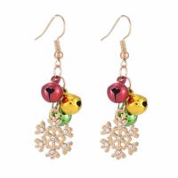 Christmas Earrings Zinc Alloy Christmas Design & fashion jewelry & for woman & with rhinestone nickel lead & cadmium free Sold By Pair