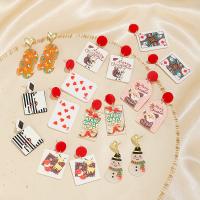 Akryl Droppörhänge, Jul Design & mode smycken & olika stilar för val & för kvinna, Säljs av Par