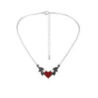 Cink Alloy nakit ogrlice, s 2.76inch Produžetak lanac, modni nakit & za žene & emajl, više boja za izbor, nikal, olovo i kadmij besplatno, Dužina Približno 18.11 inčni, Prodano By PC