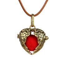 Floating Locket Necklace Brass antique bronze color plated & for woman & with rhinestone & hollow nickel lead & cadmium free 20-30mm Length Approx 38 cm Sold By PC