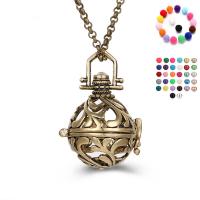 Floating Locket Necklace Brass Round plated for woman & hollow nickel lead & cadmium free 20-30mm Length Approx 38 cm Sold By PC