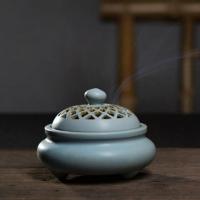 Traditional Ceramic Inserted Burner Incense Seat, Porcelain, half handmade, for home and office & durable, more colors for choice, 120x87x83mm, Sold By PC