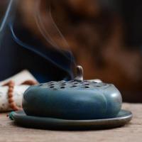 Traditional Ceramic Inserted Burner Incense Seat, Porcelain, handmade, for home and office & durable, 140x75mm, Sold By PC