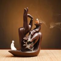Backflow Incense Burner, Porcelain, handmade, for home and office & durable & different styles for choice, 160x220mm, Sold By PC