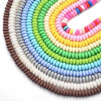 Polymeer Klei Kralen, Polymer Clay, Abacus, DIY, meer kleuren voor de keuze, 4x7mm, Ca 110pC's/Strand, 10strengen/Bag, Per verkocht Ca 15.75 inch Strand