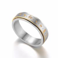Stainless Steel Finger Ring, 201 Stainless Steel, fashion jewelry & Unisex & different size for choice, 6mm, Sold By PC