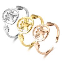 Titantium Steel δάχτυλο του δακτυλίου, Titanium Steel, κοσμήματα μόδας & για τη γυναίκα, περισσότερα χρώματα για την επιλογή, 6x1.20mm, Sold Με PC