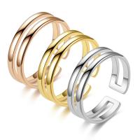 Titanium Steel Finger Ring, fashion jewelry & Unisex, more colors for choice, 6x1.20mm, Sold By PC