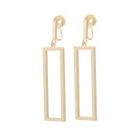 Brass Drop Earring, gold color plated, different styles for choice & for woman, 59x15mm, Sold By Pair