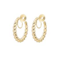 Brass Stud Earring, gold color plated, different styles for choice & for woman, 26x26mm, Sold By Pair