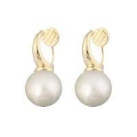 South Sea Shell Earring, Brass, with Shell Pearl, plated, different findings for choice & for woman, more colors for choice, 29x15mm, Sold By Pair